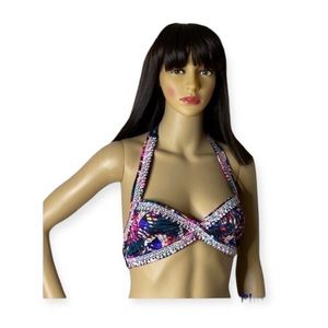 Pink Victoria’s Secret Halter Bikini Top Size M
